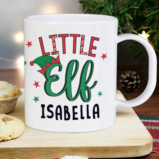 Personalised Little Elf Plastic Mug - The Gift Cabin UK