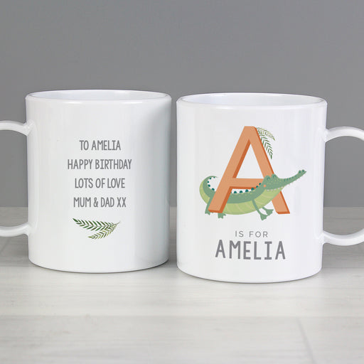 Personalised Animal Alphabet Plastic Mug - The Gift Cabin UK