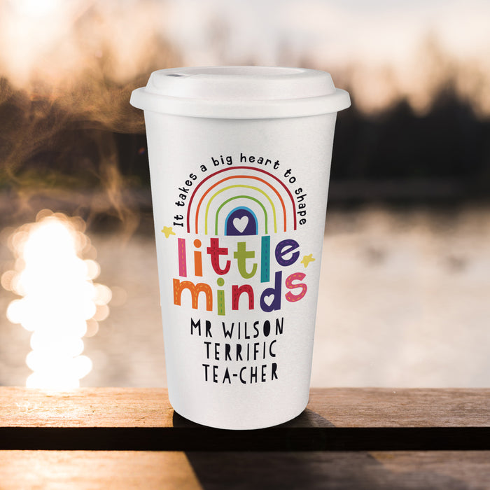 Personalised Shape Little Minds Travel Mug - The Gift Cabin UK