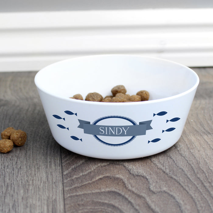 Personalised Fish Plastic Cat Bowl - The Gift Cabin UK