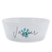 Personalised Blue Pawprint Plastic Cat Bowl - The Gift Cabin UK