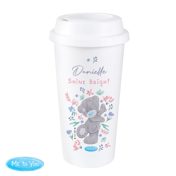 Personalised Me To You Floral Insulated Reusable Eco Travel Cup - The Gift Cabin UK