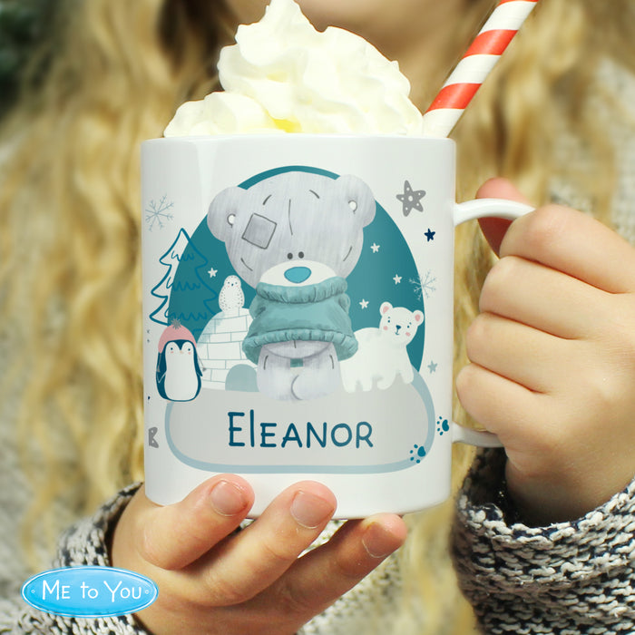 Personalised Winter Explorer Tiny Tatty Teddy Plastic Mug - The Gift Cabin UK