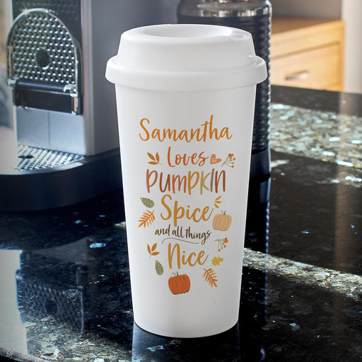 Personalised Pumpkin Spice Travel Mug - The Gift Cabin UK