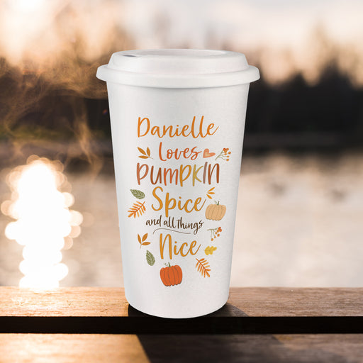 Personalised Pumpkin Spice Travel Mug - The Gift Cabin UK