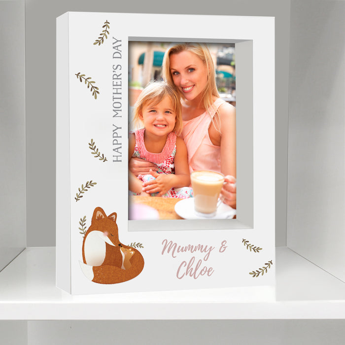 Personalised Mummy and Me Fox 5x7 Box Photo Frame