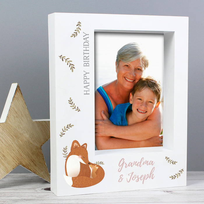 Personalised Mummy and Me Fox 5x7 Box Photo Frame