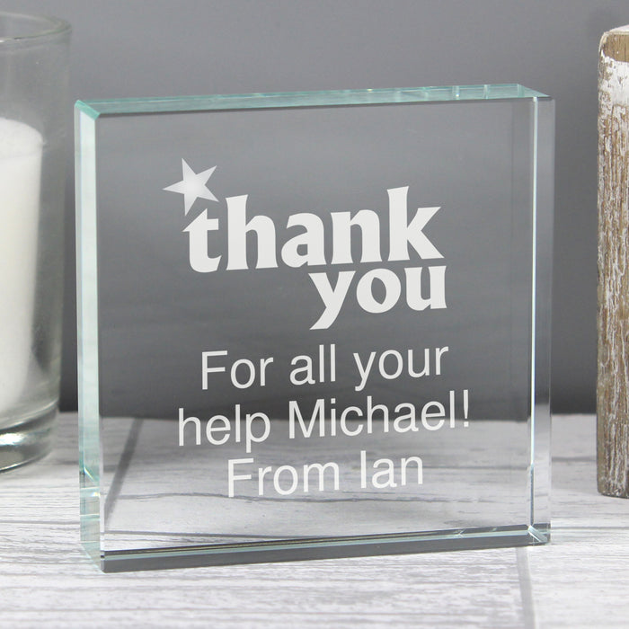 Personalised Thank you Crystal Token