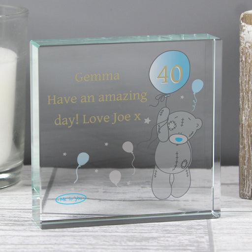 Personalised Me To You Balloon Crystal Token - The Gift Cabin UK