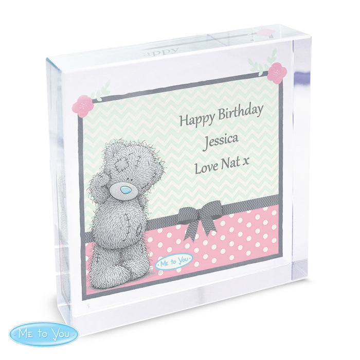 Personalised Me To You Pastel Polka Dot for Her Crystal Token - The Gift Cabin UK