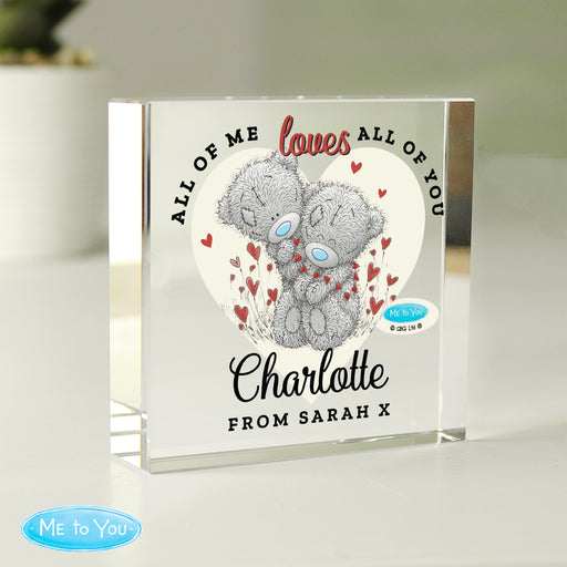 Personalised Me to You Love Heart Crystal Token - The Gift Cabin UK