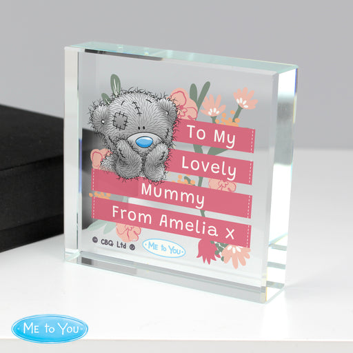 Personalised Me To You Floral Crystal Token - The Gift Cabin UK