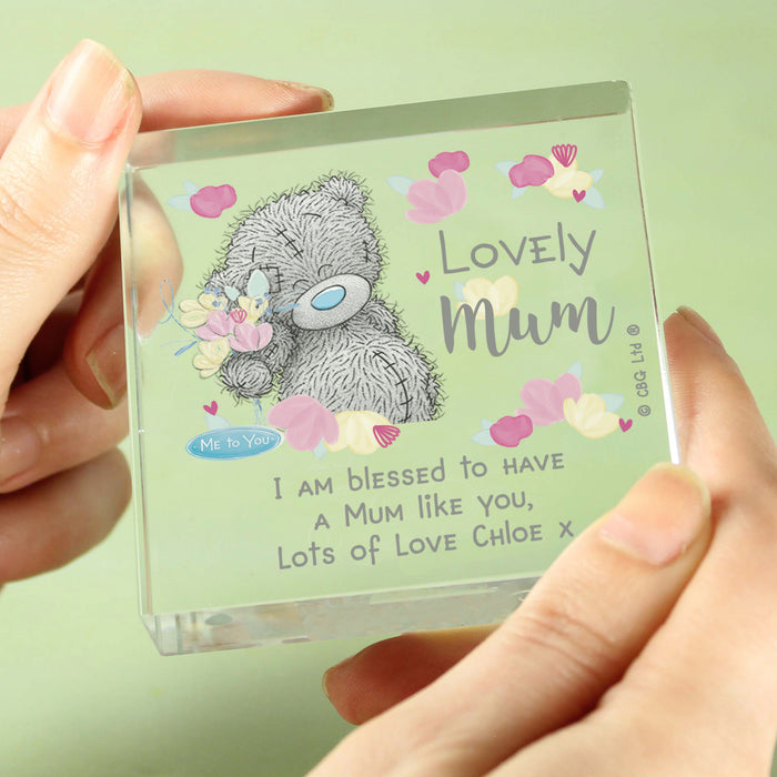 Personalised Me to You Lovely Mum Crystal Token - The Gift Cabin UK