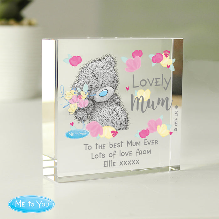 Personalised Me to You Lovely Mum Crystal Token - The Gift Cabin UK