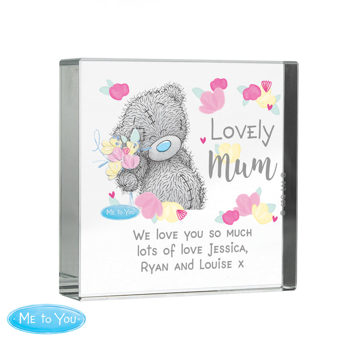 Personalised Me to You Lovely Mum Crystal Token - The Gift Cabin UK