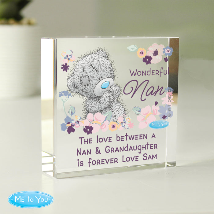 Personalised Me to You Wonderful Nan Crystal Token - The Gift Cabin UK