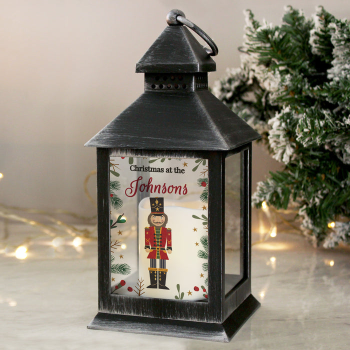 Personalised Christmas Nutcracker Black Lantern