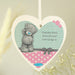 Personalised Me To You Pastel Polka Dot for Her Wooden Heart Decoration - The Gift Cabin UK