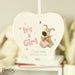 Personalised Boofle It's a Girl Wooden Heart Decoration - The Gift Cabin UK