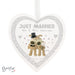 Personalised Boofle Wedding Large Wooden Heart Decoration - The Gift Cabin UK