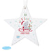 Personalised Tiny Tatty Teddy My 1st Christmas Sleigh Wooden Star Decoration - The Gift Cabin UK