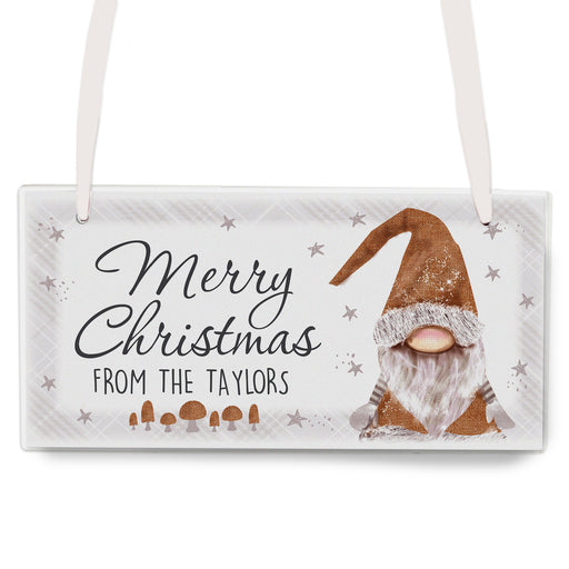 Personalised Christmas Gonk Wooden Sign - The Gift Cabin UK