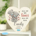 Personalised Me to You Valentine Wooden Heart Decoration - The Gift Cabin UK