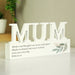 Personalised Botanical Wooden Mum Ornament - The Gift Cabin UK