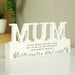 Personalised Floral Wooden Mum Ornament - The Gift Cabin UK