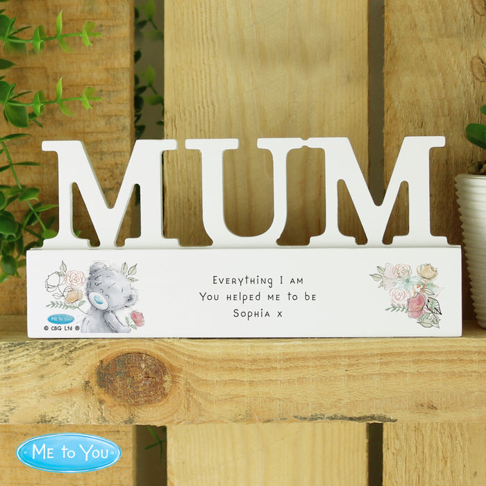 Personalised Me To You Wooden Mum Ornament - The Gift Cabin UK