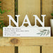 Personalised Botanical Wooden Nan Ornament - The Gift Cabin UK