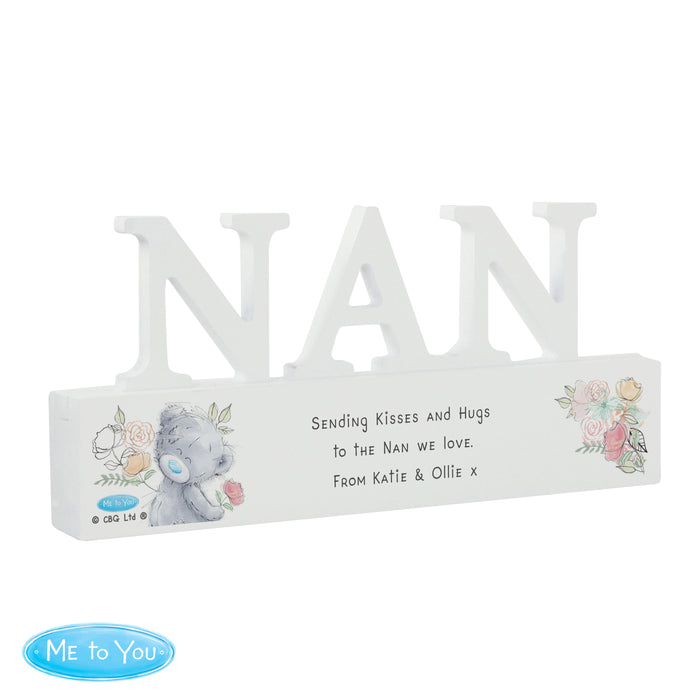 Personalised Me To You Wooden Nan Ornament - The Gift Cabin UK