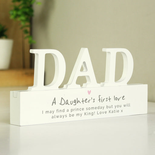 Personalised A Daughters First Love Wooden Dad Ornament - The Gift Cabin UK