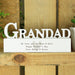 Personalised Free Text Heart Wooden Grandad Ornament - The Gift Cabin UK