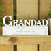 Personalised In Loving Memory Wooden Grandad Ornament - The Gift Cabin UK