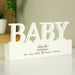 Personalised Free Text Heart Wooden Baby Ornament - The Gift Cabin UK