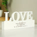 Personalised Free Text Heart Wooden Love Ornament - The Gift Cabin UK