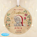 Personalised First Christmas Tiny Tatty Teddy Round Wooden Decoration - The Gift Cabin UK