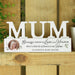 Personalised Botanical Memorial Photo Upload Wooden Mum Ornament - The Gift Cabin UK