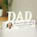 Personalised Botanical Memorial Photo Upload Wooden Dad Ornament - The Gift Cabin UK