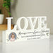 Personalised Botanical Memorial Photo Upload Wooden Love Ornament - The Gift Cabin UK