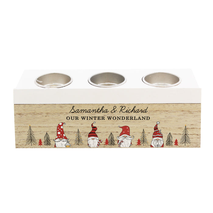 Personalised Gonk Christmas Triple Tea Light Box - The Gift Cabin UK