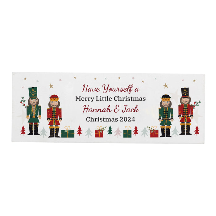 Personalised Christmas Nutcracker Wooden Mantel Decoration