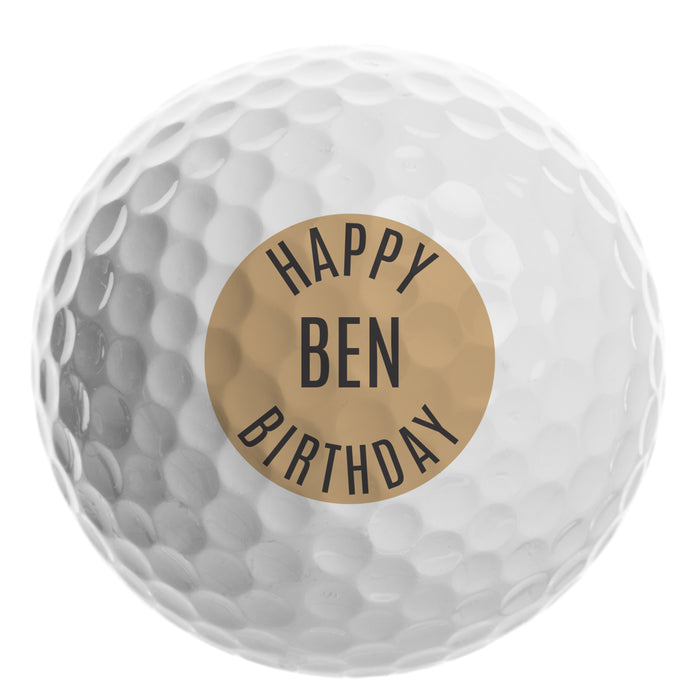 Personalised Happy Birthday Golf Ball