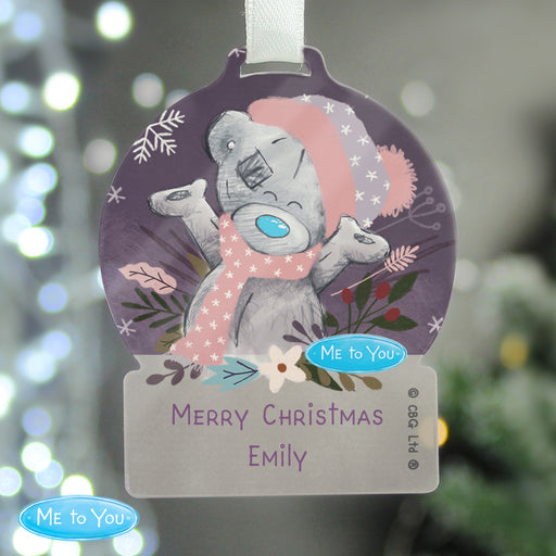 Personalised Me to You Cosy Winter Acrylic Decoration - The Gift Cabin UK