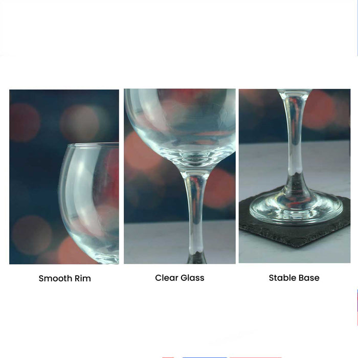 Engraved Gin Balloon Cocktail Glass with Name and Heart Design - The Gift Cabin UK