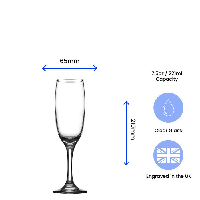 Engraved Champagne Flute with Best Mum Ever Design - The Gift Cabin UK