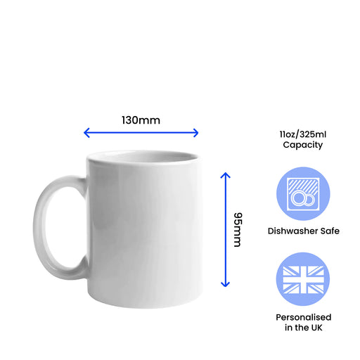 Printed Hot Drinks Mug with World's Best Girlfriend Design - The Gift Cabin UK