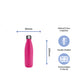 Printed Deep Pink Thermal Bottle, Any Message, Stainless Steel 500ml/17oz - The Gift Cabin UK