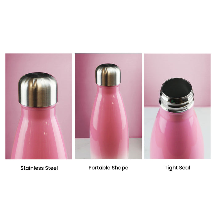 Printed Pink Gradient Thermal Bottle, Any Message, Stainless Steel 500ml/17oz - The Gift Cabin UK